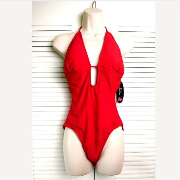 Sabree Other - Sexy Red Monokini Swimsuit